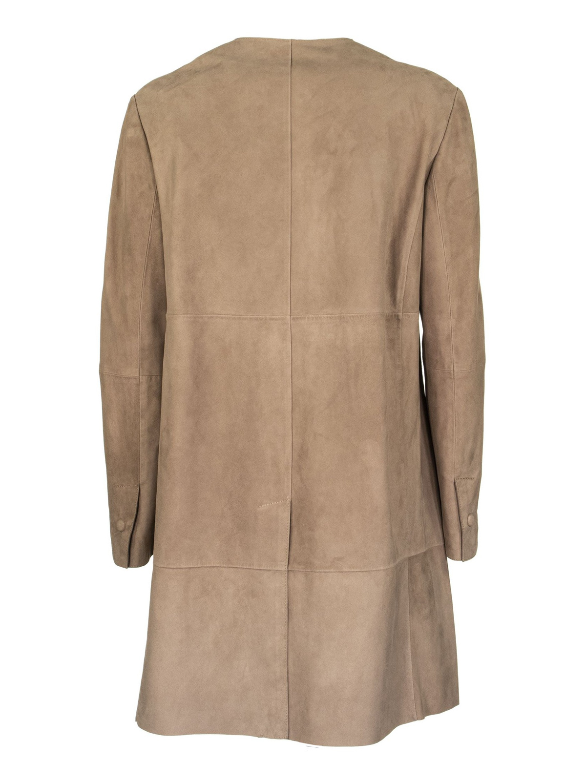 Weekend Max Mara - Fiducia suede overcoat - leather coats - 54710107600001