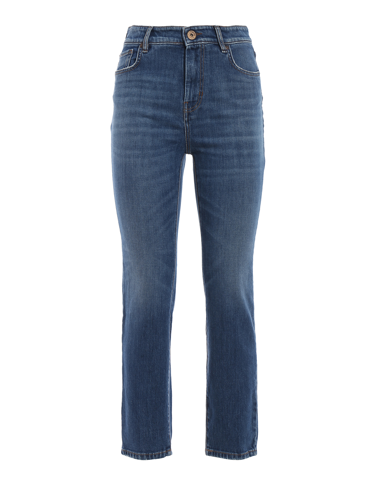 Straight leg jeans Weekend Max Mara - Snack cropped cigarette jeans ...