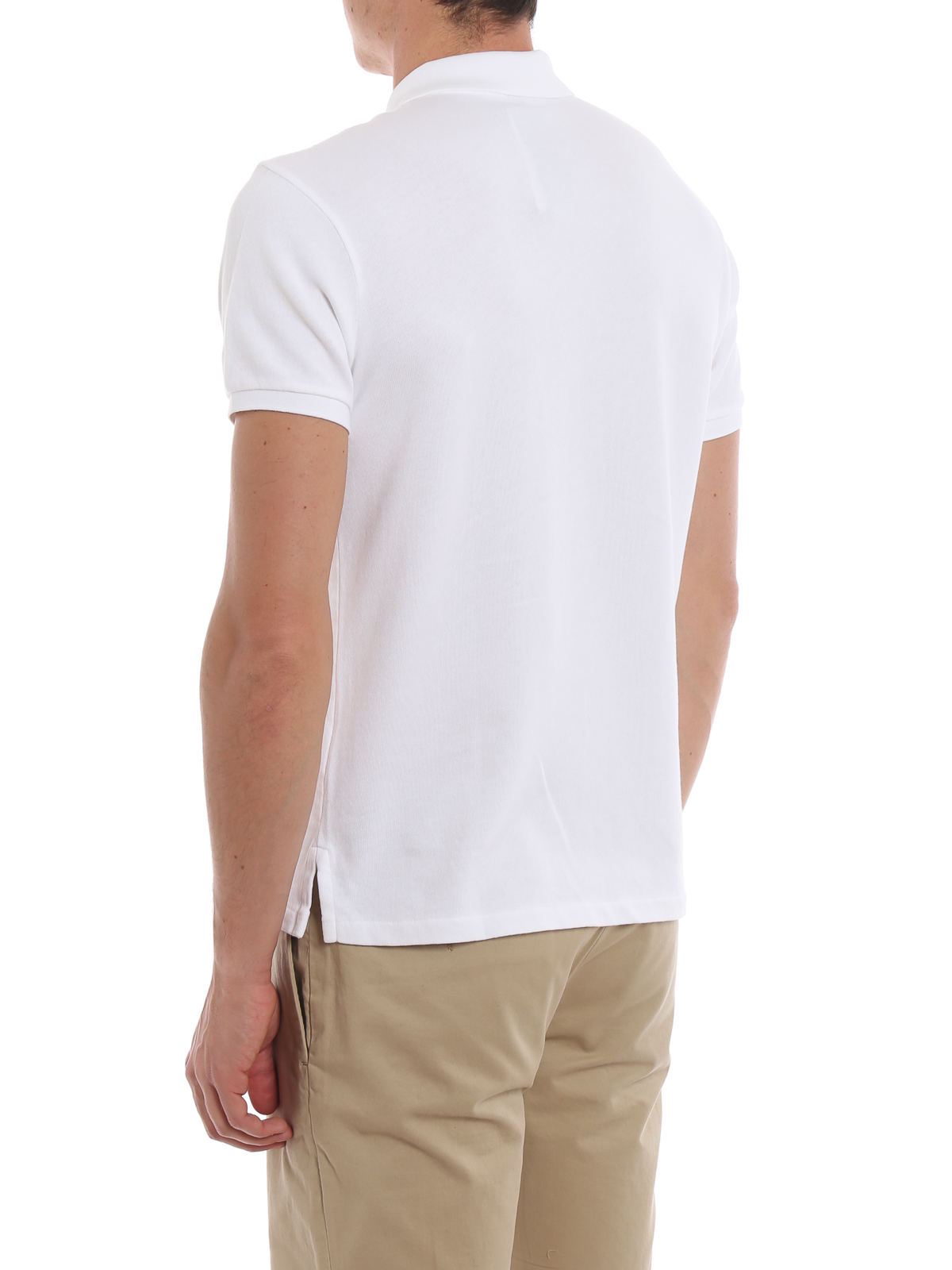 white cotton polo shirts