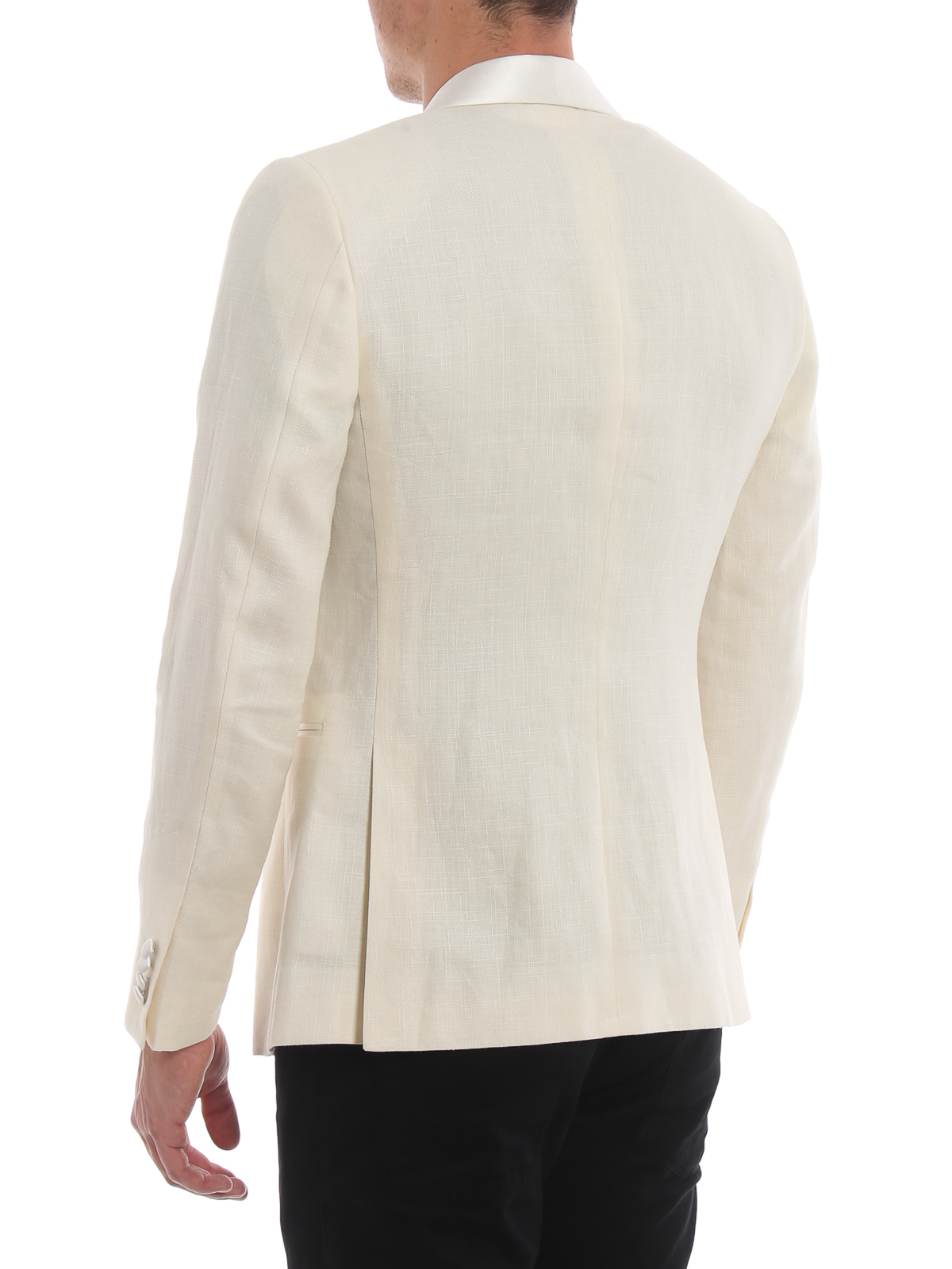 white linen dinner jacket