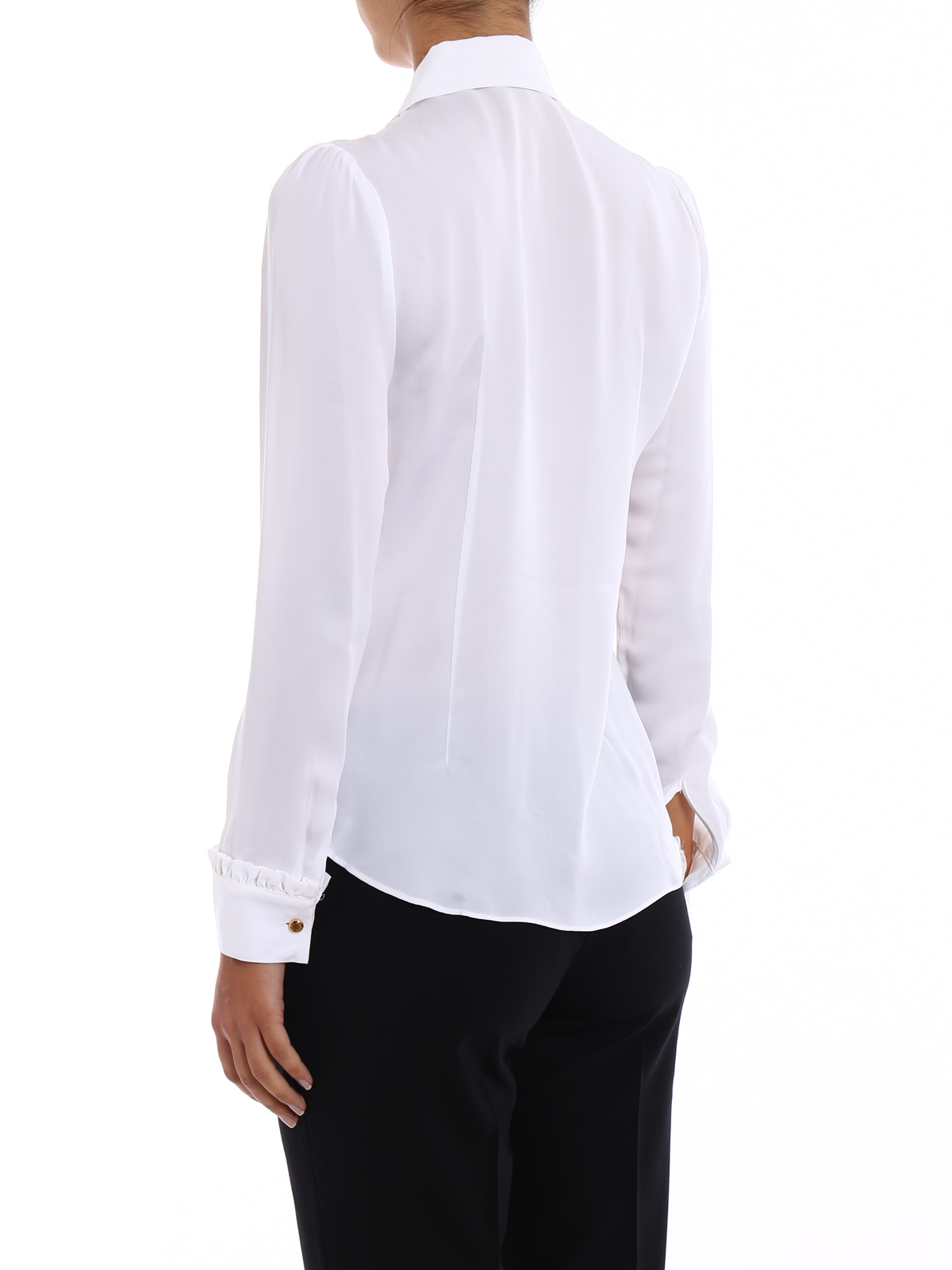 Michael Kors - White silk ruched shirt - shirts - MU74L70VY0100