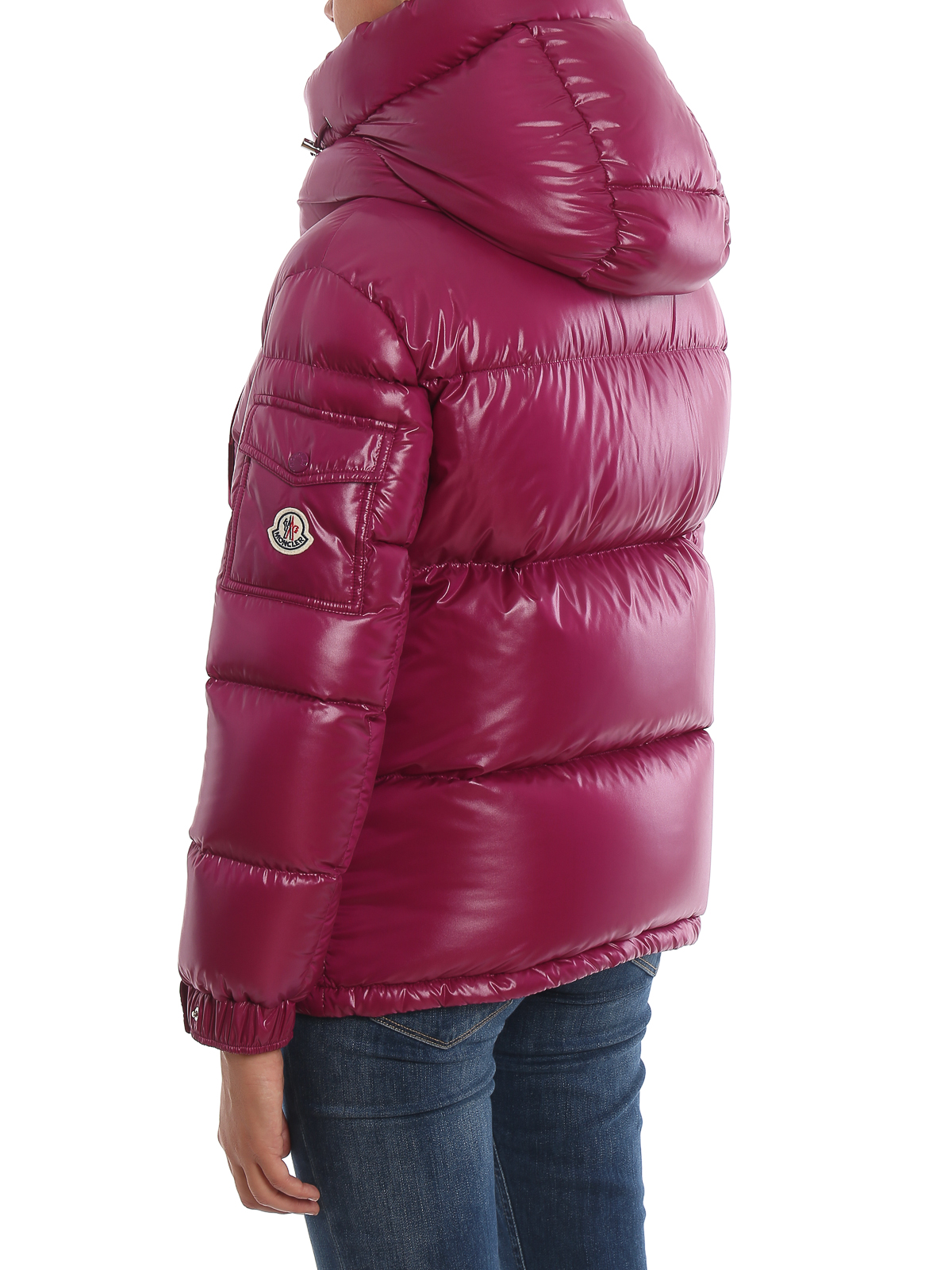 Padded jackets Moncler - Wilson flocked patch puffer jacket ...