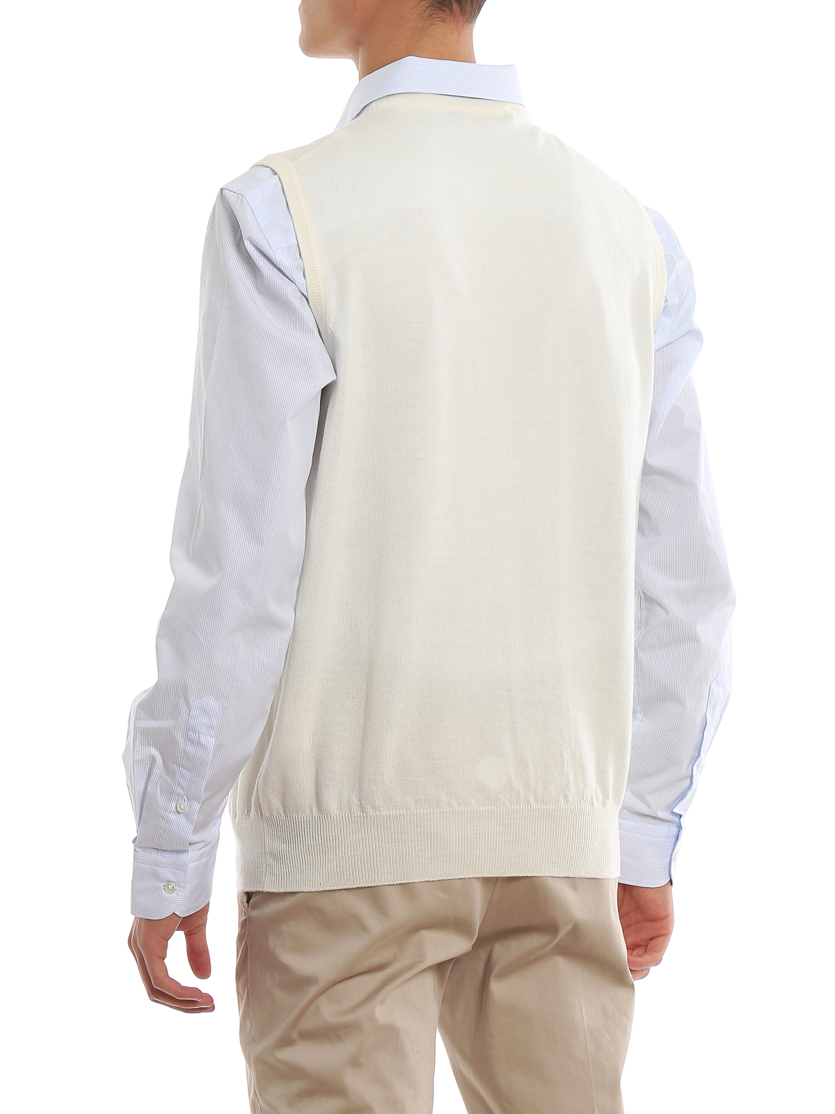 pullover smanicato uomo