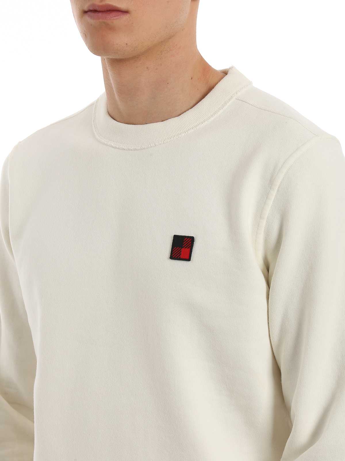 Sweatshirts  Sweaters Woolrich Chest logo white cotton sweatshirt  WOFEL1194UT1776896