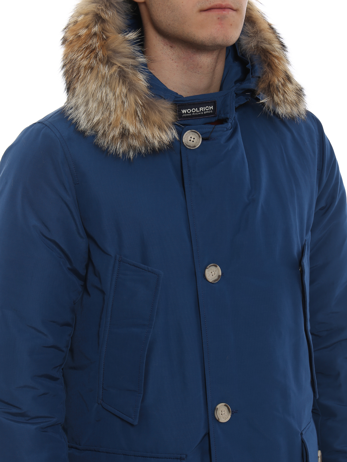 for Men Mens Clothing Coats Parka coats Blue Save 54% Men in Blue,Black Woolrich Arctic Parka With Removable Fur Coat 