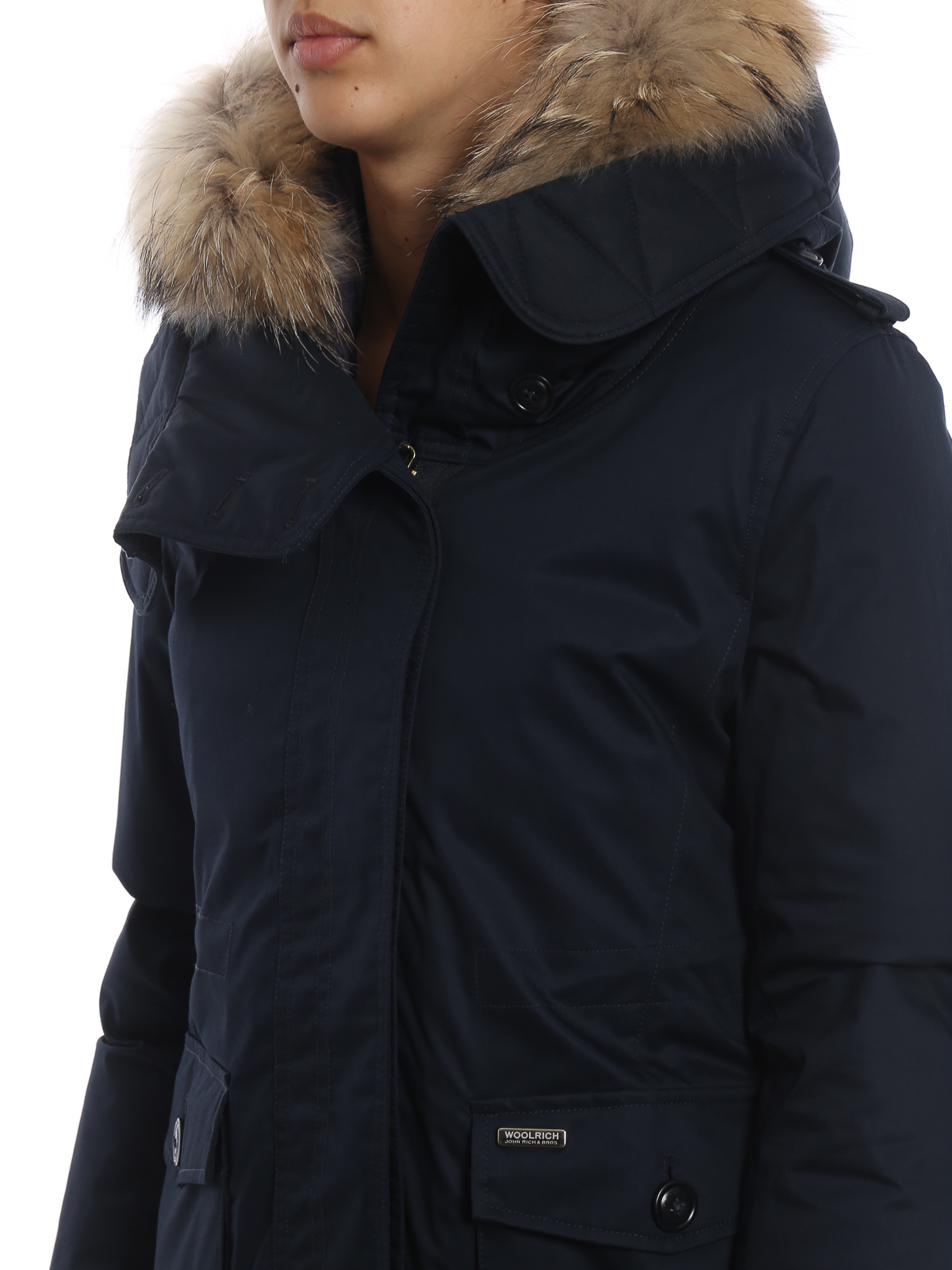 Resistent Automatisch Verbinding Padded coats Woolrich - Scarlett Parka two in one dark blue coat -  WWCPS2685LM10300