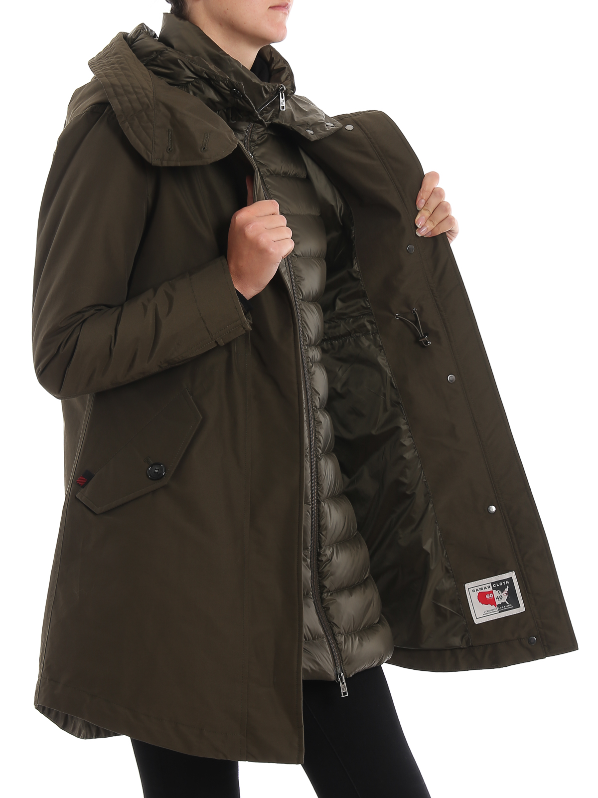 Padded coats Woolrich - Two-in-one Long Military Parka 
