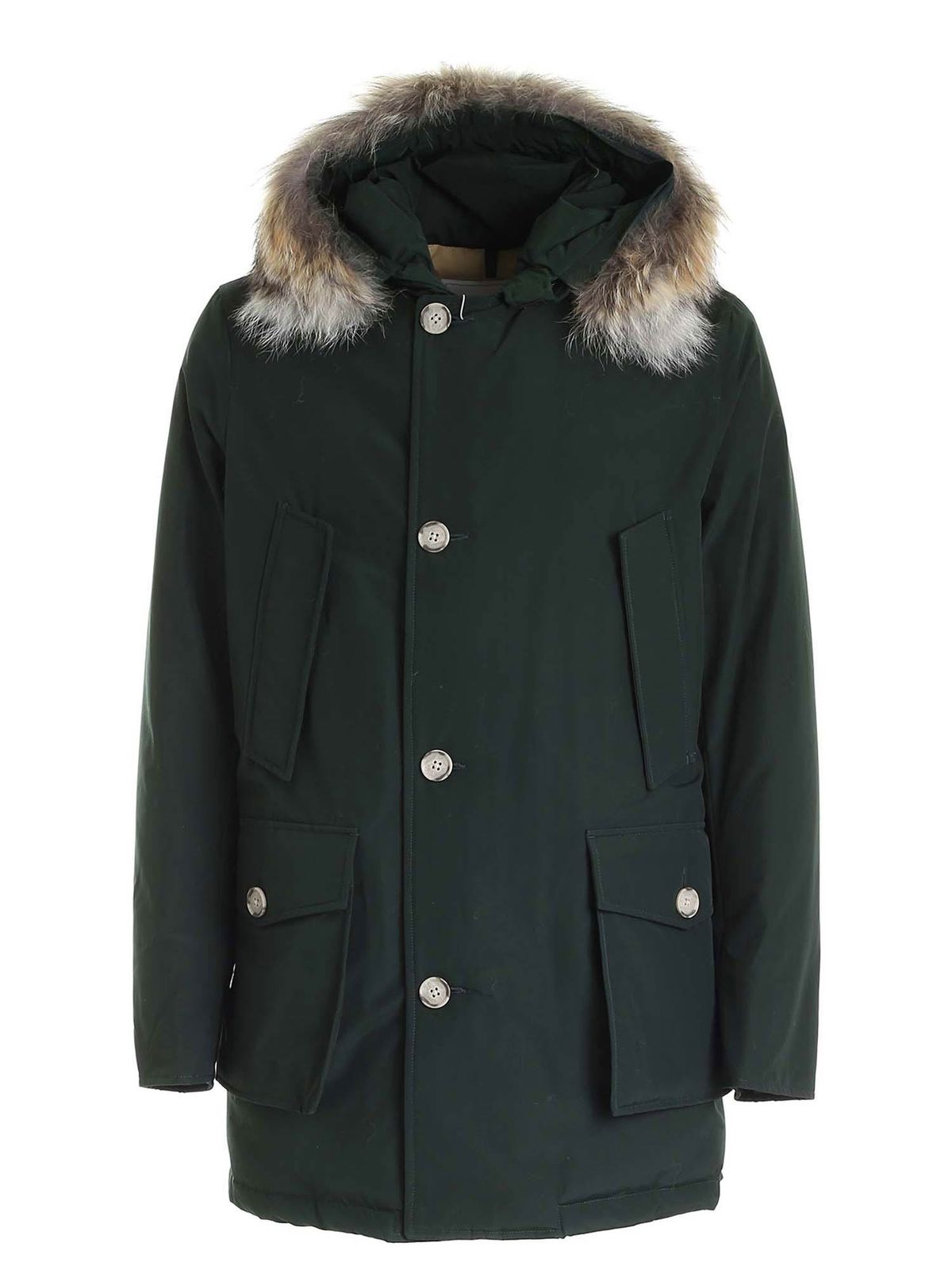 Woolrich - Artic Parka down jacket in green - padded coats ...
