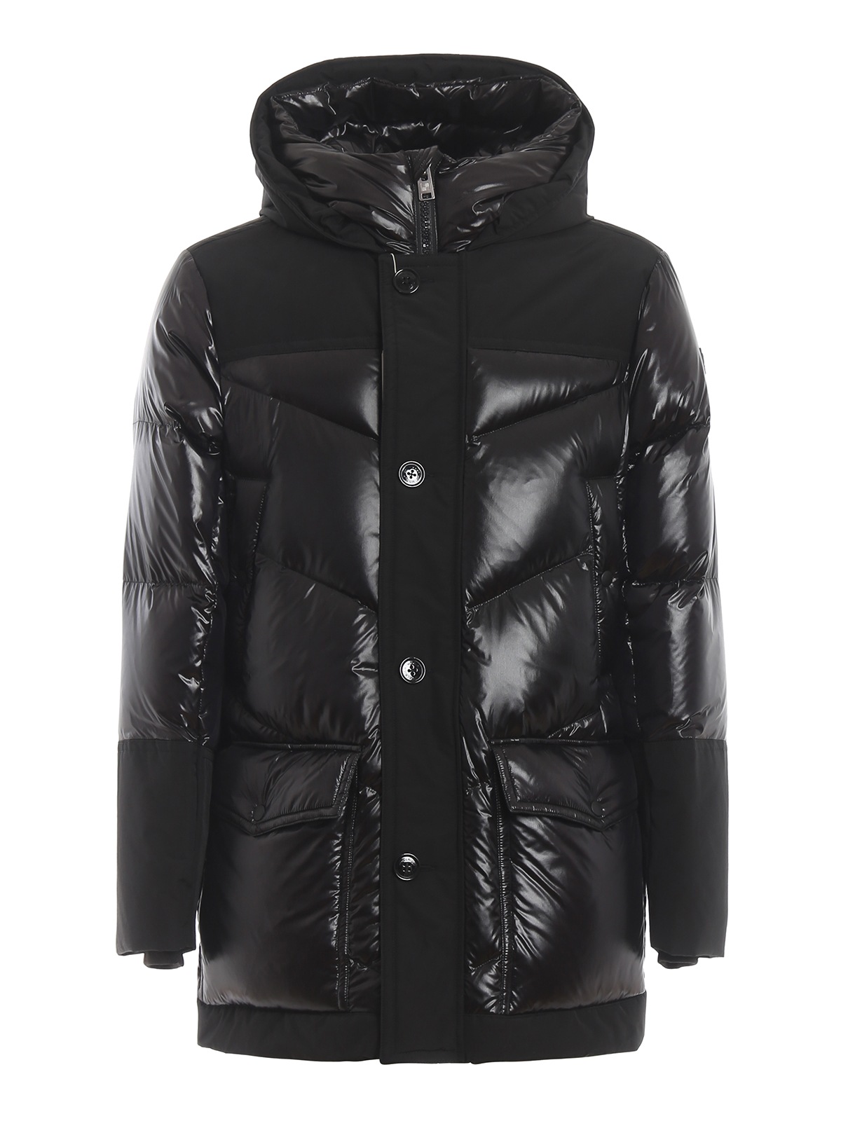 Woolrich Black Glossy And Matte Logo Arctic Parka | ModeSens
