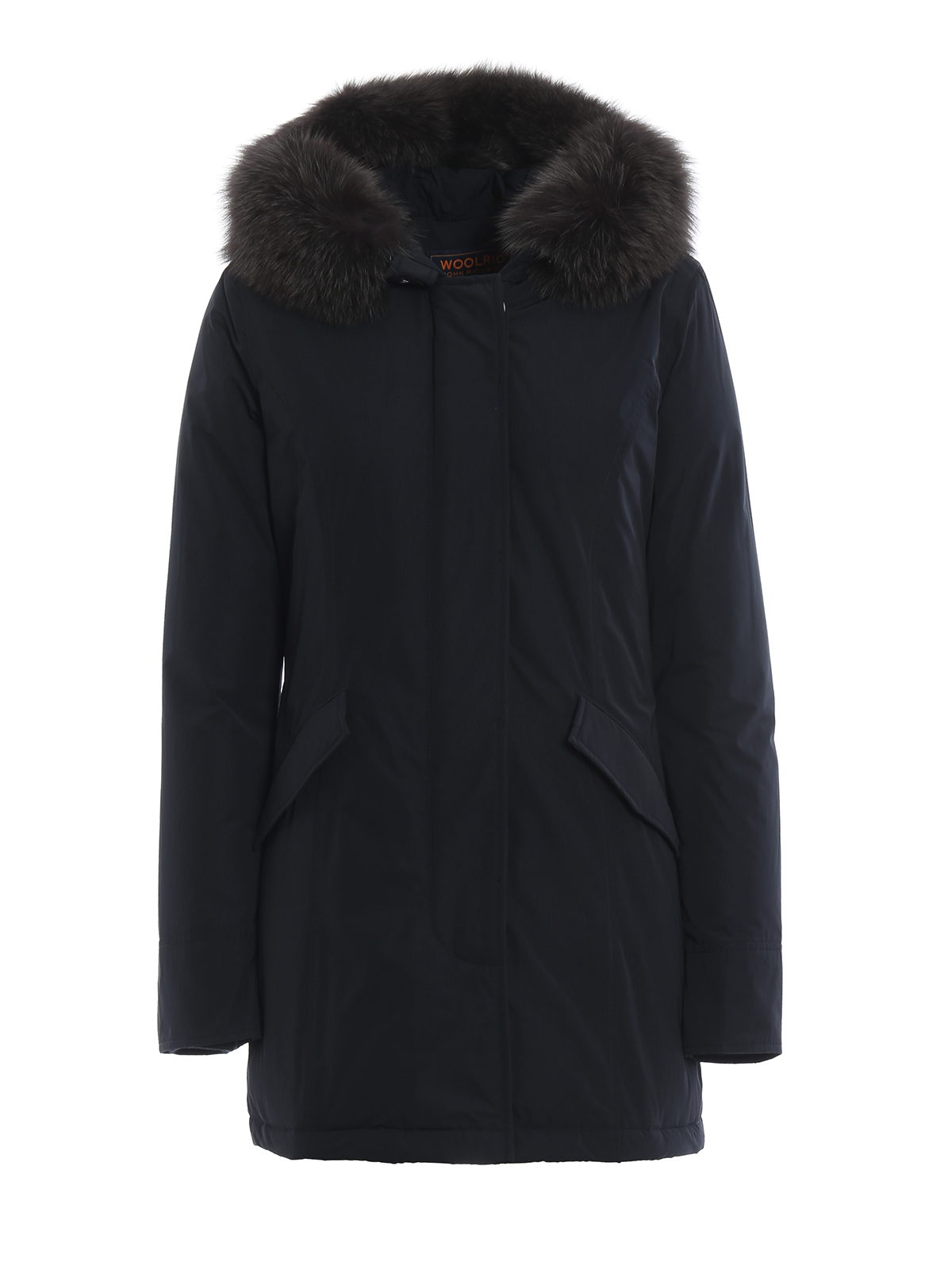 Productiecentrum uitslag bedrag Padded coats Woolrich - Luxury Arctic fur trim hooded blue down coat -  WWCPS2635CF40324