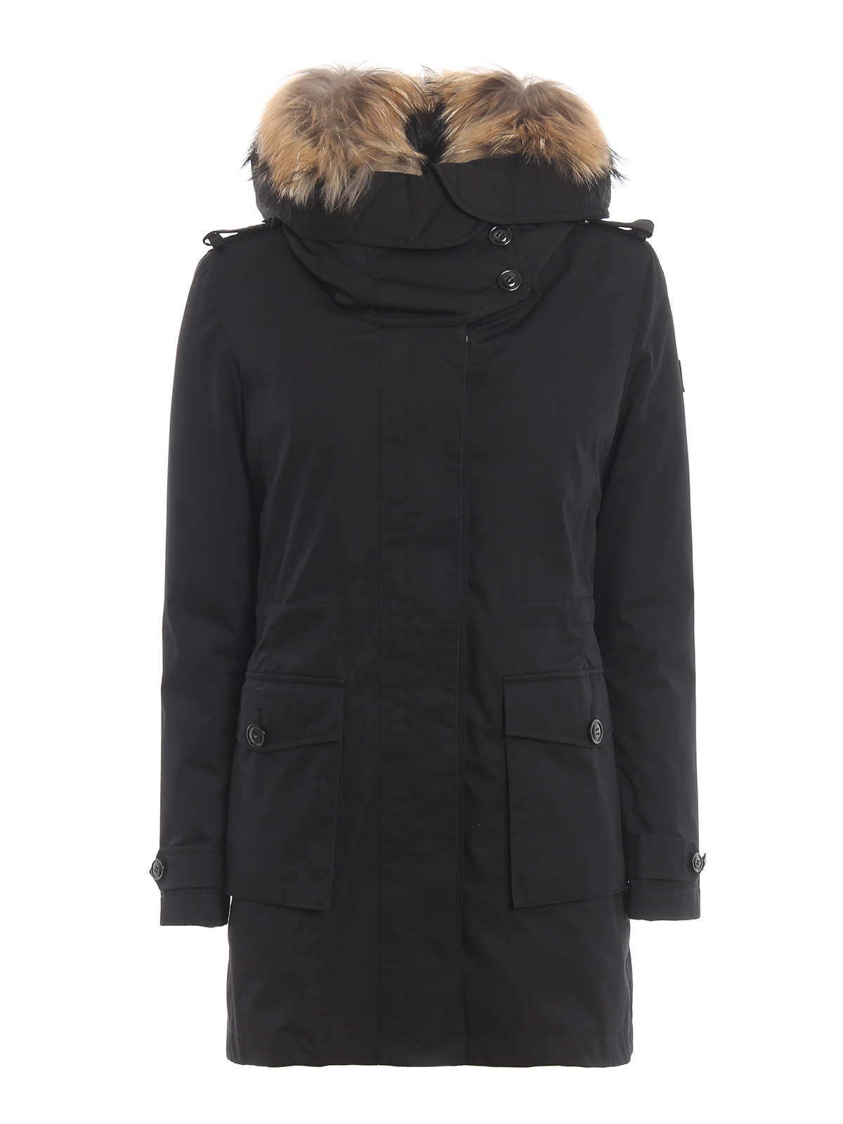 Padded coats Woolrich - Scarlett two in one padded black parka ...