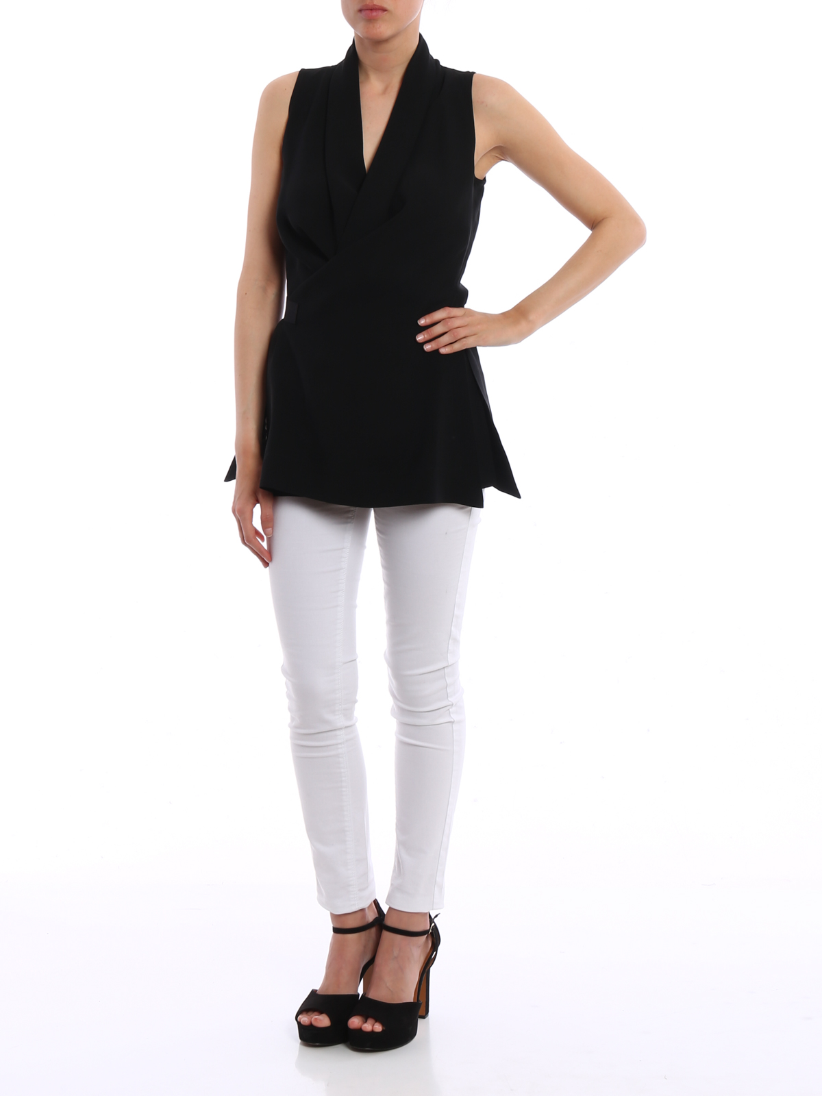 Rick Owens Hun トップ タンクトップ レディース 黒 トップス タンクトップ Rp17s3730y09