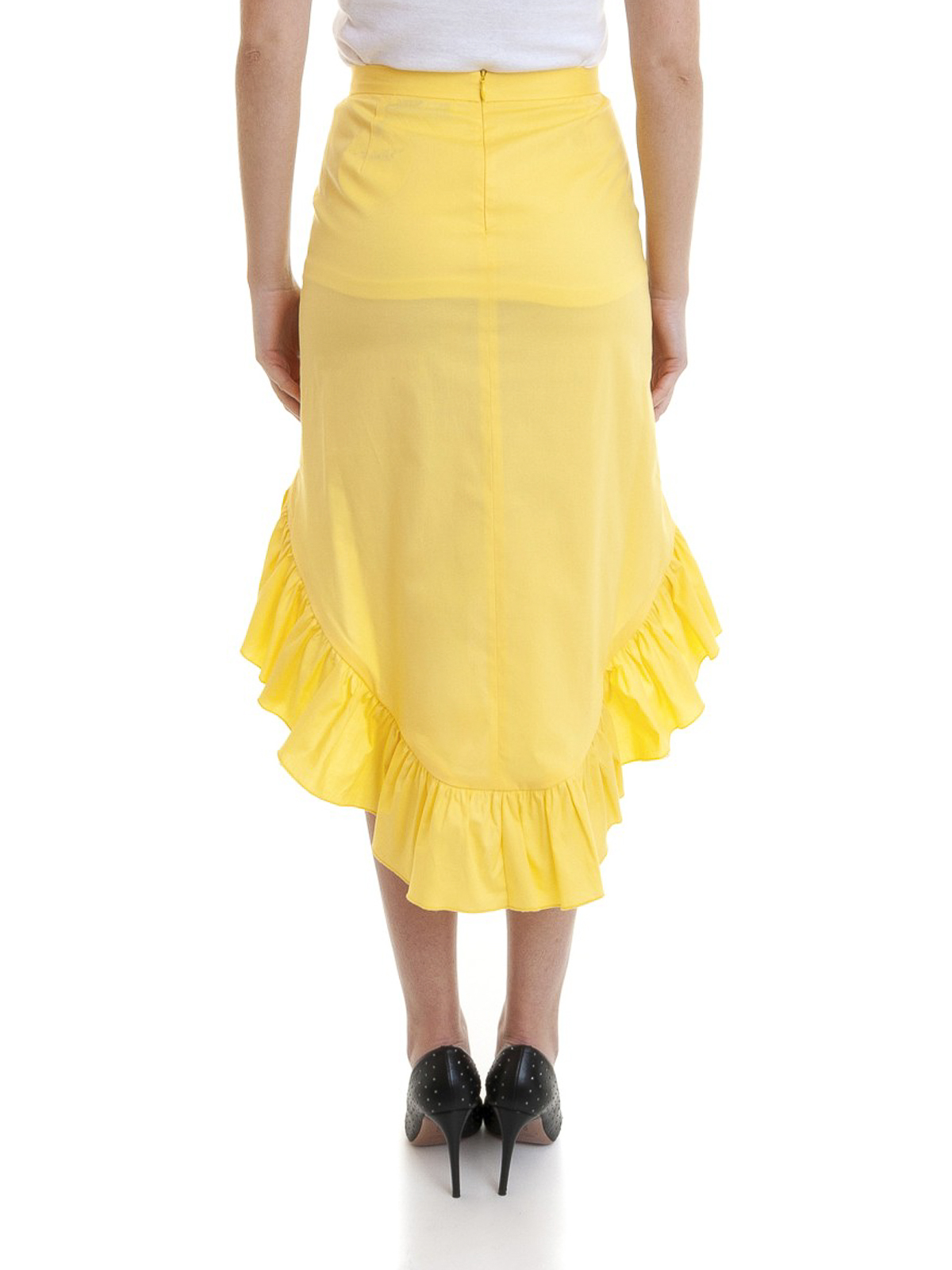 ruffle skirt yellow