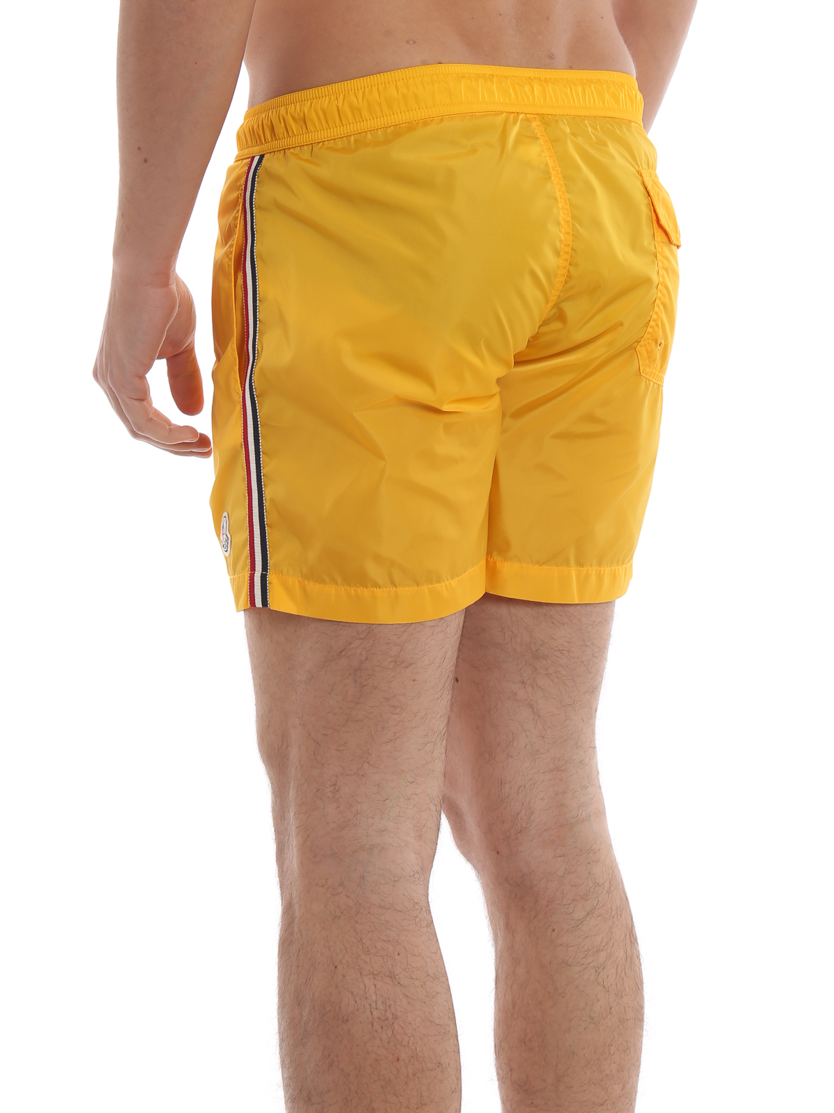 Moncler - Yellow swim shorts with 