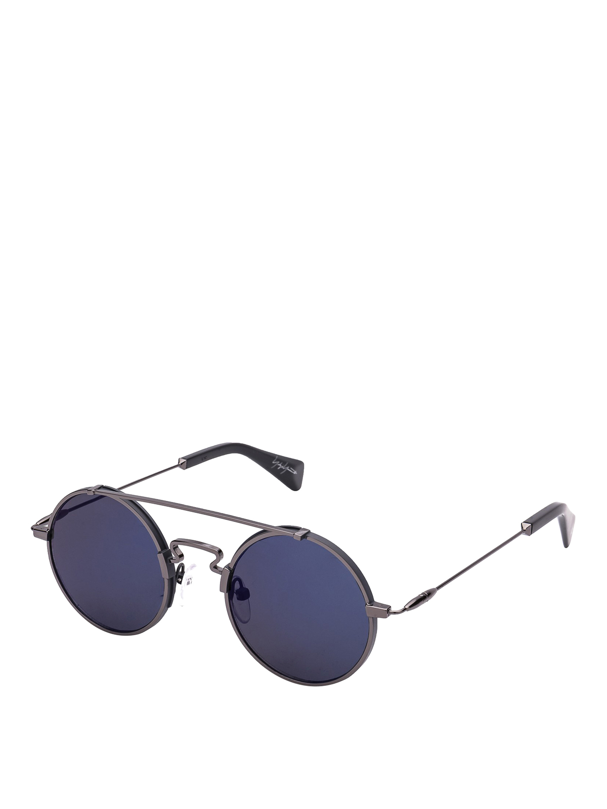Yohji Yamamoto Yy7018 Round Sunglasses In Dark Grey