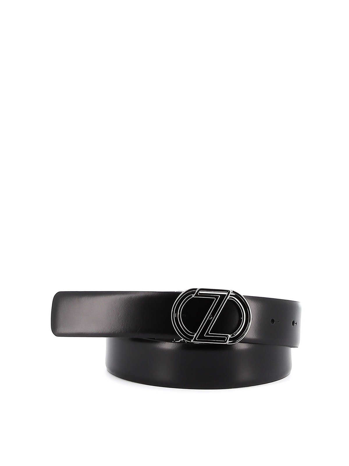 Z Zegna - Logo buckle leather belt - belts - BKLL1AJ1107ABLK | iKRIX.com