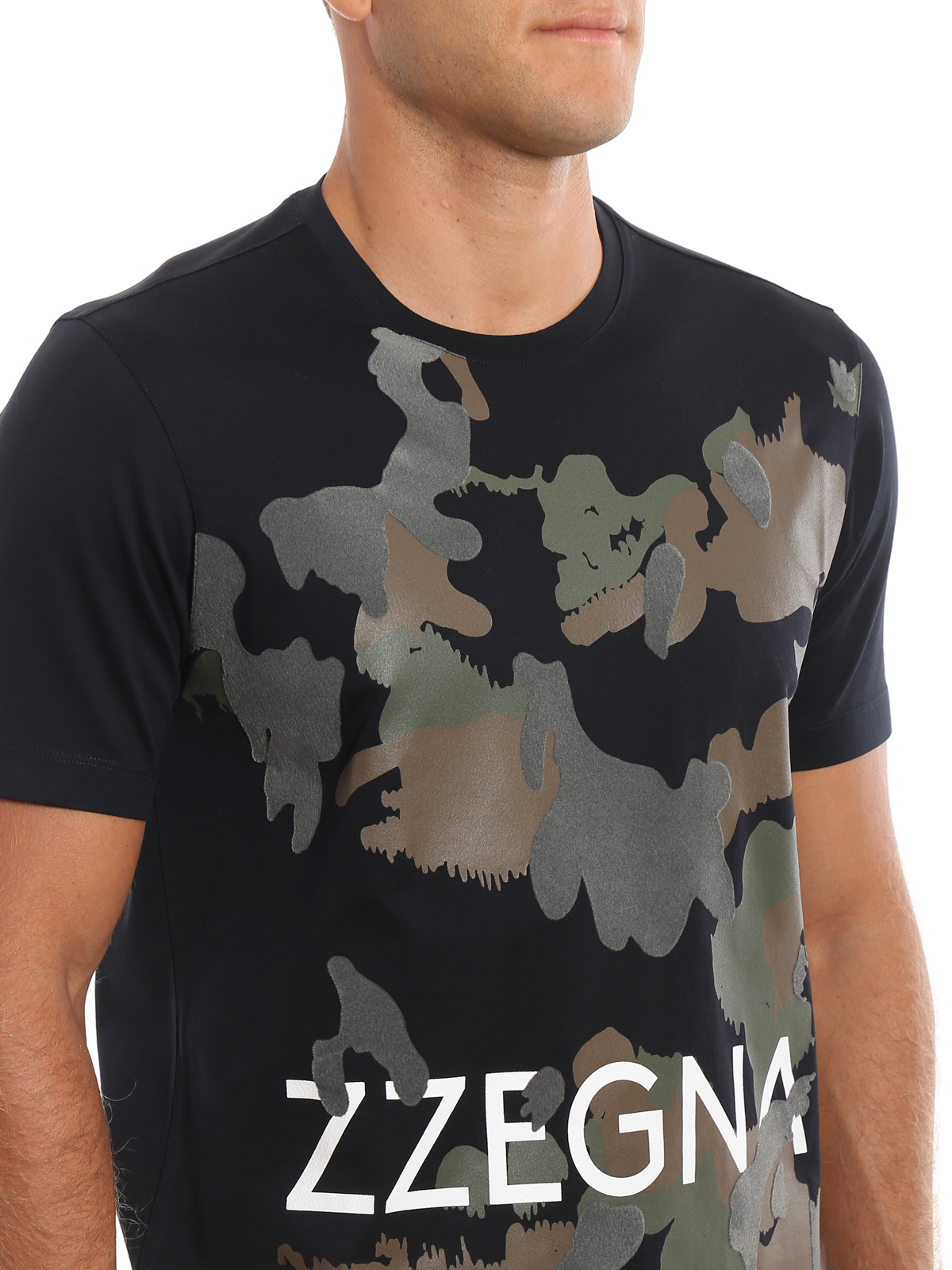 T-shirts Z Zegna - Camu printed cotton T-shirt - VT372ZZ630A6A2