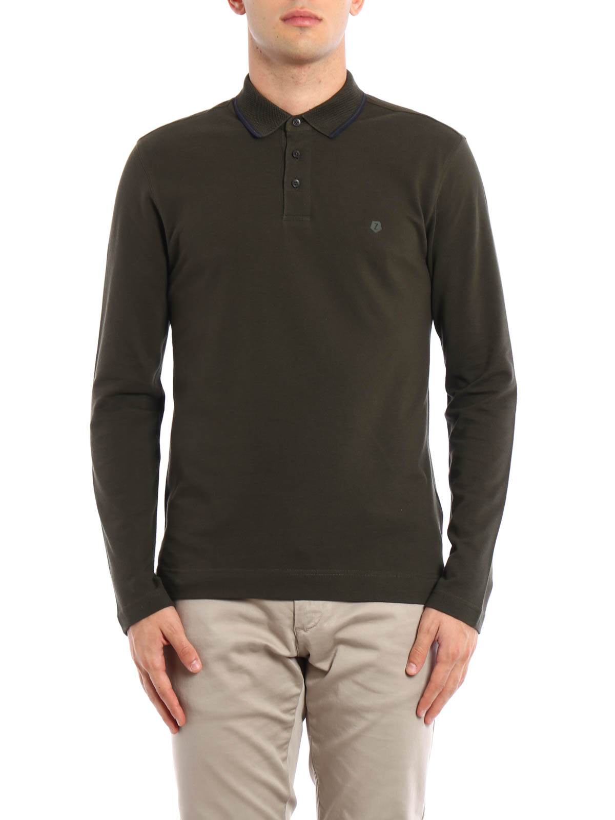 zegna long sleeve polo