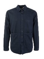 Camicia tasche over blu