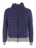 Piumino blu con dettagli grigi