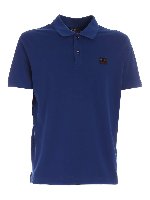 Polo blu con dettaglio logo