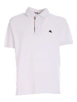 Polo bianca con logo a contrasto