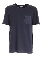 T-shirt con tasca blu
