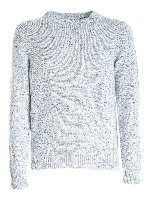 Pullover blu e bianco melange