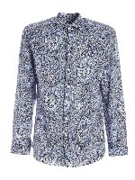 Camicia blu motivo Paisley