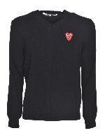 Maglione Double red heart nero