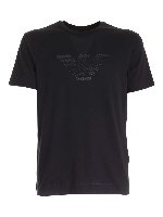 T-shirt blu scuro con logo