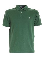 Polo verde con ricamo bianco