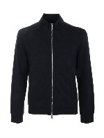 Giubbino con zip blu navy