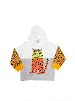 Felpa colorblock Tiger bianca