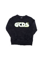 Felpa girocollo con patch GCDS blu