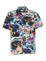 Camicia con tasca sul petto multicolor