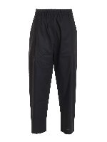 Pantalone in cotone nero con pinces