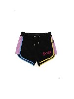 Shorts neri con logo glitter