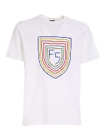 T-shirt girocollo Crest bianca