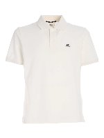 Polo con patch logo bianca