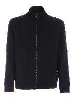 Felpa blu con banda logo