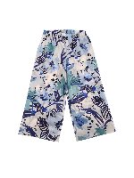 Pantalone bianco con stampa floreale