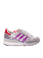 Sneakers ZX500 in paillettes argento