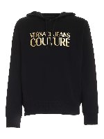 Felpa nera con stampa logo lettering