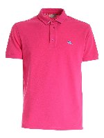 Polo fucsia con ricamo logo