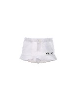 Shorts con balza bianco