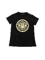 T-shirt stampa Medaglione nera