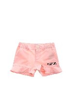 Shorts con balza rosa