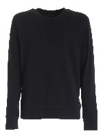 Felpa leggera nera con logo bianco