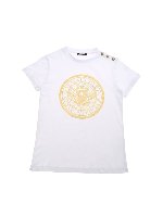 T-shirt stampa Medaglione bianca